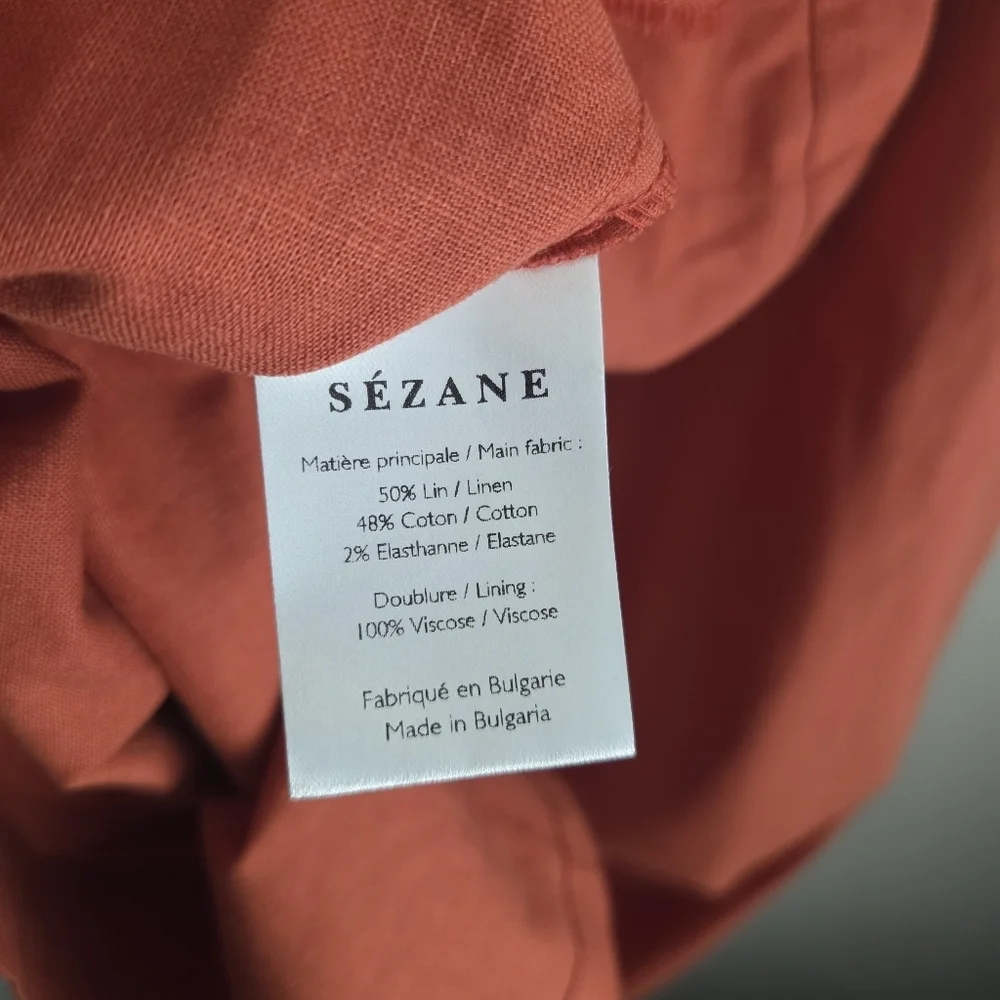 Sezane Celeste Dress in Rust size 40 NWT - Picture 8 of 11